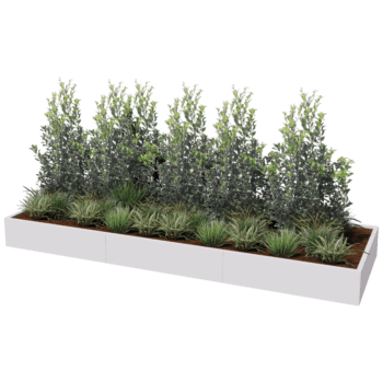 Jardinera de acero con tratamiento electrostático Texas xxl 360 x 120 cm