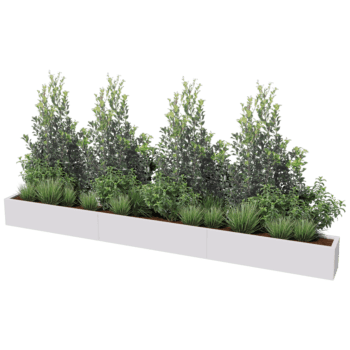 Jardinera de acero con tratamiento electrostático Texas xxl 360 x 30 cm