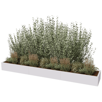 Jardinera de acero con tratamiento electrostático Texas xxl 360 x 60 cm