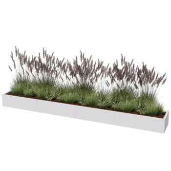 Jardinera de acero con tratamiento electrostático Texas xxl 400 x 50 cm