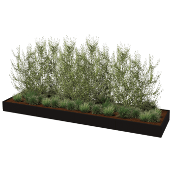 Jardinera de acero con tratamiento electrostático Texas xxl 480 x 120 cm