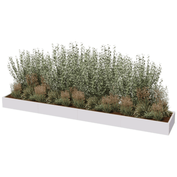 Jardinera de acero con tratamiento electrostático Texas xxl 480 x 80 cm