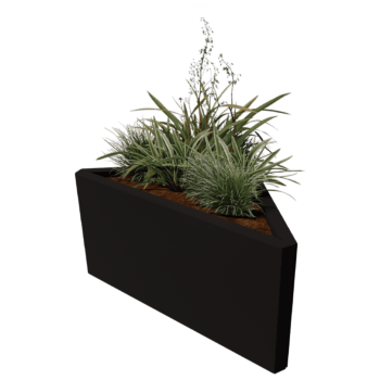 Jardinera de acero con tratamiento electrostático Alaska isósceles 84 cm