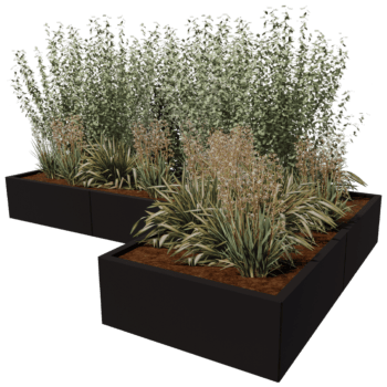 Jardinera de acero con tratamiento electrostático Kansas 80