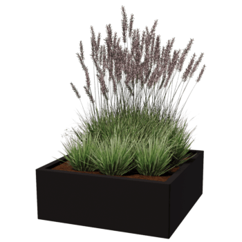 Jardinera de acero con tratamiento electrostático Miami 80 x 80 cm