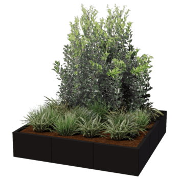 Jardinera de acero con tratamiento electrostático Miami xxl 150 x 150 cm