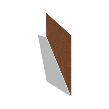 Bordura de acero corten recta 37,5 cm (longitud: 240 cm)