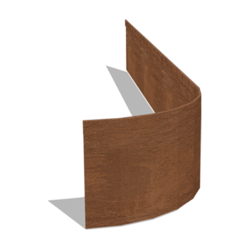 Bordura FLEX de acero corten con borde doblado 23 cm (longitud: 150 cm)