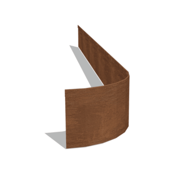 Bordura FLEX de acero corten con borde doblado 23 cm (longitud: 240 cm)