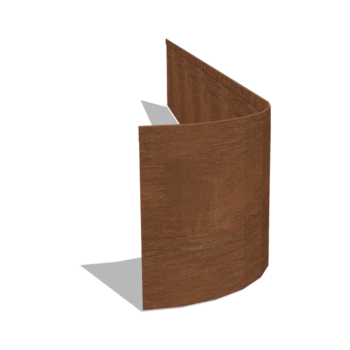Bordura FLEX de acero corten con borde doblado 35 cm (longitud: 240 cm)