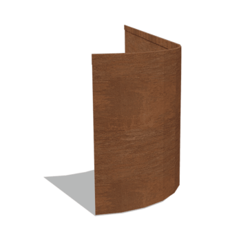 Bordura FLEX de acero corten con borde doblado 45 cm (longitud: 150 cm)