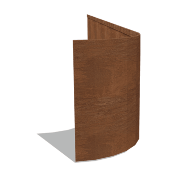 Bordura FLEX de acero corten con borde doblado 45 cm (longitud: 240 cm)