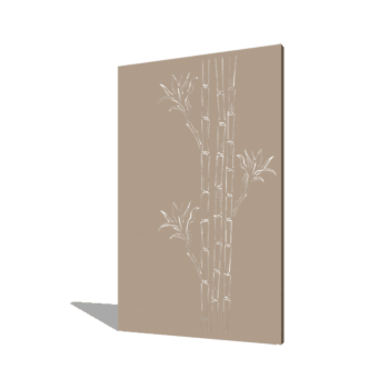 Panel de acero con tratamiento electrostático bambú 120 x 6 x 190 cm