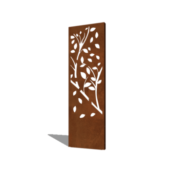 Panel de acero corten árbol parte 4 60 x 6 x 190 cm