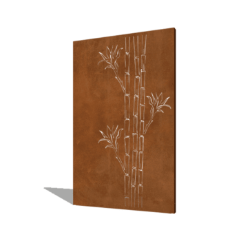 Panel de acero corten bambú 120 x 6 x 190 cm