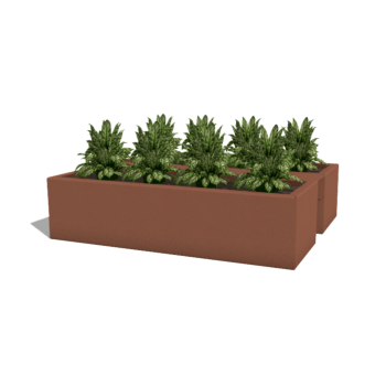 Jardinera de balcón con tratamiento electrostático 60 cm
