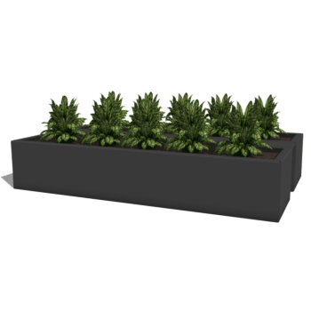 Jardinera de balcón con tratamiento electrostático 80 cm