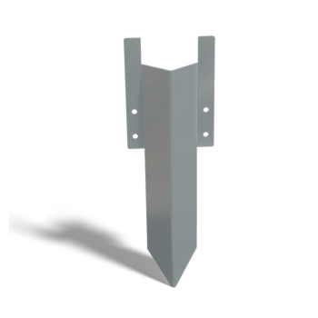 Espiga de tierra de acero galvanizado baja 12 - 15 cm