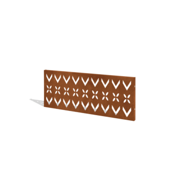 Valla de acero corten H panel V 120 x 47,5 cm