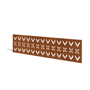Valla de acero corten H panel V 180 x 47,5 cm