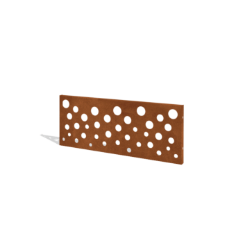Valla de acero corten H panel B 120 x 47,5 cm