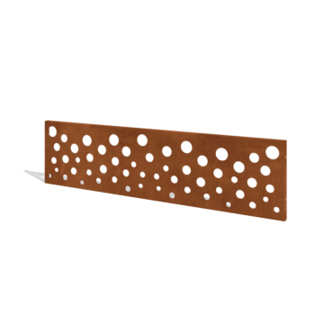 Valla de acero corten H panel B 180 x 47,5 cm
