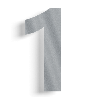 Número de vivienda de acero inoxidable (adhesivo) 1 - 15 cm