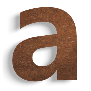 Número de vivienda de acero corten a - 15 cm
