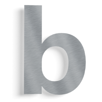 Número de vivienda de acero inoxidable (adhesivo) b - 15 cm