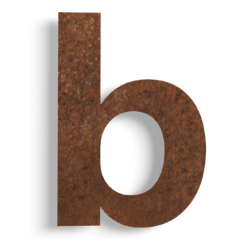 Número de vivienda de acero corten b - 22 cm