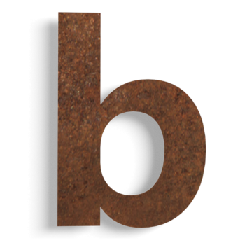 Número de vivienda de acero corten (adhesivo) b - 15 cm