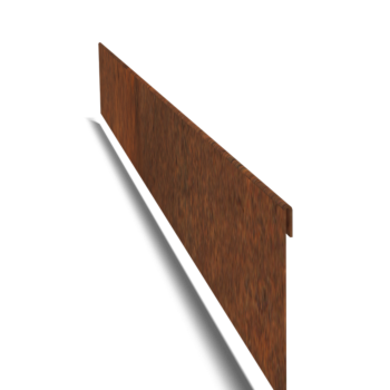 Bordura de acero corten con borde doblado 23 cm (longitud: 240 cm)
