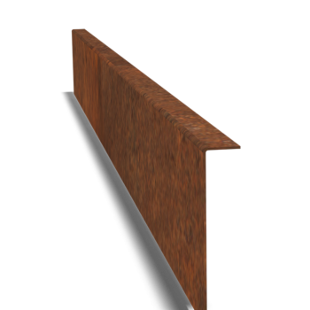 Bordura de acero corten con borde en ángulo recto 22 cm (longitud: 150 cm)