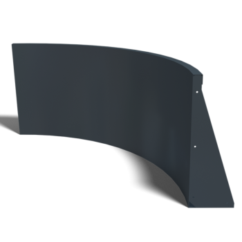 Muro de contención de acero con recubrimiento de polvo curva interior 100 x 100 cm (altura 60 cm)