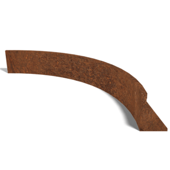 Muro de contención de acero corten curva interior 150 x 150 cm (altura 30 cm)