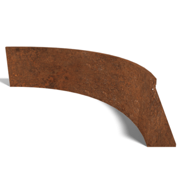 Muro de contención de acero corten curva interior 150 x 150 cm (altura 50 cm)