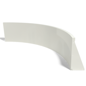 Curva interior de acero con recubrimiento de polvo 150 x 150 cm (altura 50 cm)