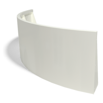 Muro de contención de acero con recubrimiento de polvo curva exterior 150 x 150 cm (altura 60 cm)