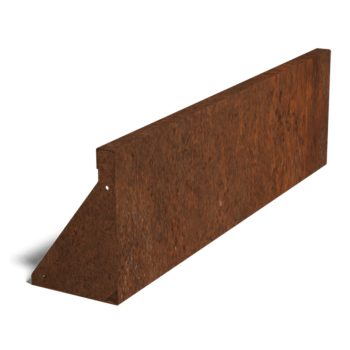 Muro de contención de acero corten recto 100 cm (altura 30 cm)