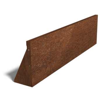 Muro de contención de acero corten recto 100 cm (altura 40 cm)