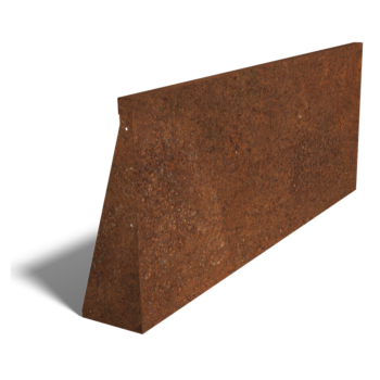Muro de contención de acero corten recto 150 cm (altura 60 cm)