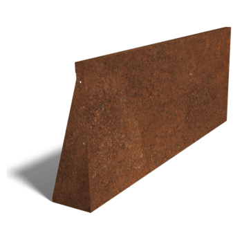 Muro de contención de acero corten recto 150 cm (altura 60 cm)