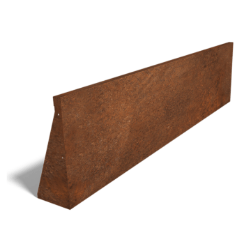 Muro de contención de acero corten recto 200 cm (altura 50 cm)