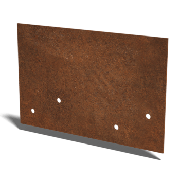 Placa de acoplamiento de acero corten recta media 22 - 25 cm