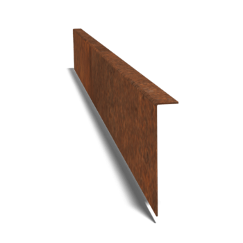 Bordura de acero corten con borde en ángulo recto 22 cm (longitud: 150 cm)