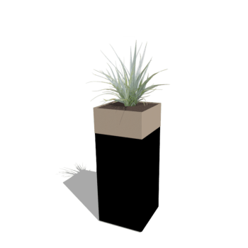 Juego de jardineras North Carolina negro & sand look 40 x 40 x 100 cm
