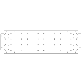 Placa inferior de acero galvanizado 30 x 100 cm
