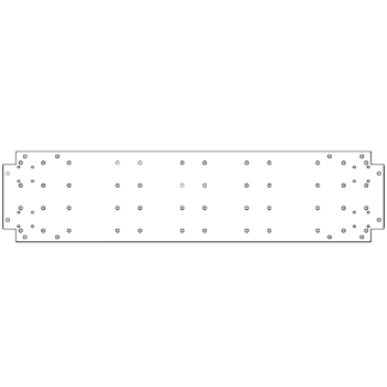 Placa inferior de acero galvanizado 30 x 120 cm