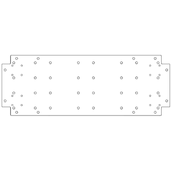 Placa inferior de acero galvanizado 30 x 80 cm