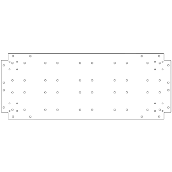 Placa inferior de acero galvanizado 40 x 100 cm